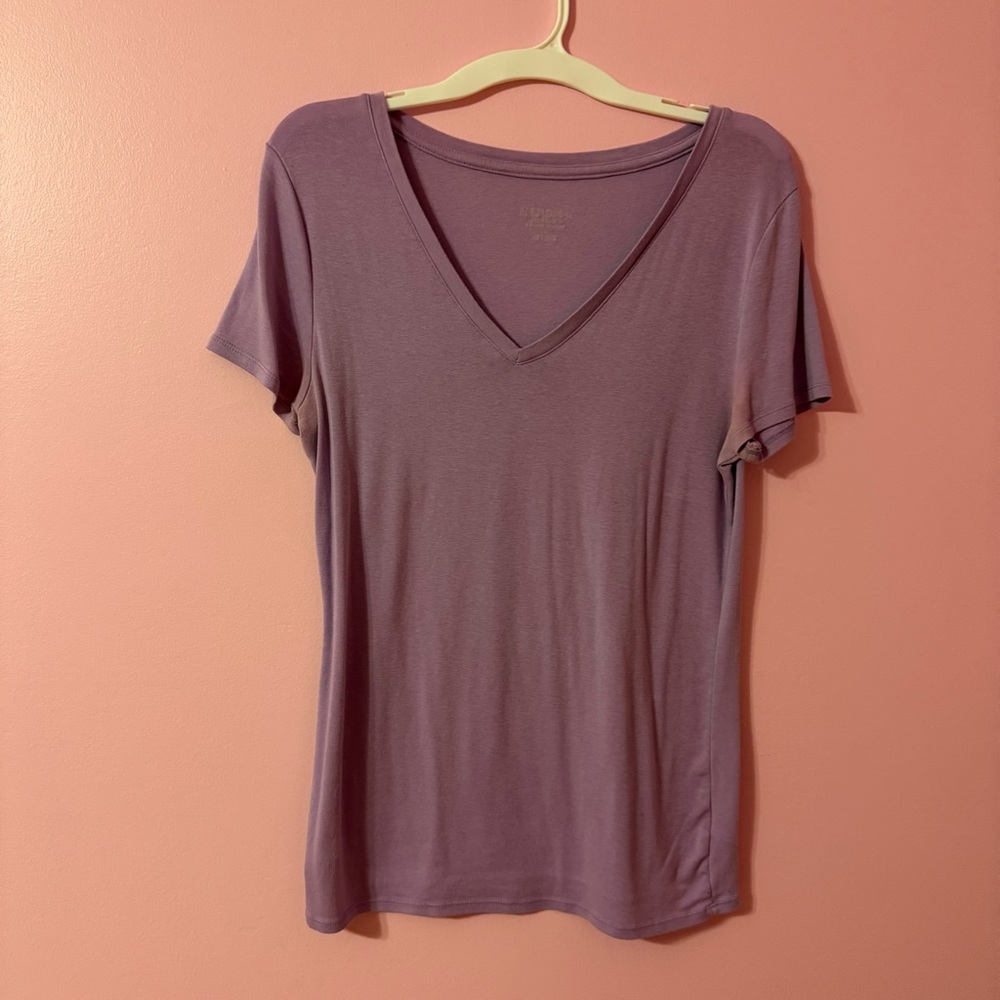 Fitted Purple Short Sleeve Tee